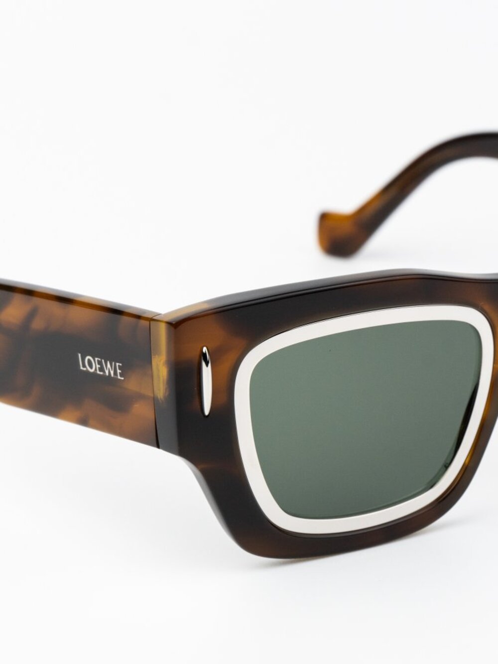 Loewe Men Sunglasses Havana Green Square LW40168I 52N NEW AUTHENTIC - Picture 7 of 11